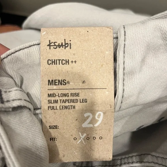 Size 29 Grey ksubi slim jeans with tags